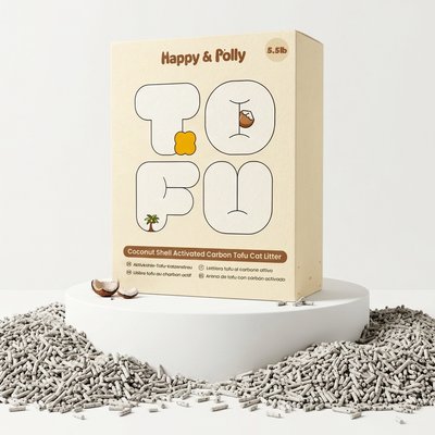 Happy & Polly Happy & Polly Coconut Charcoal Tofu Cat Litter, 5.5-lb bag, 1 count