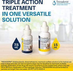 Tresaderm (thiabendazole, dexamethasone, neomycin sulfate solution) Topical Solution for Dogs & Cats, 7.5-mL slide 2 of 7