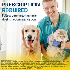 Tresaderm (thiabendazole, dexamethasone, neomycin sulfate solution) Topical Solution for Dogs & Cats, 7.5-mL slide 2 of 9
