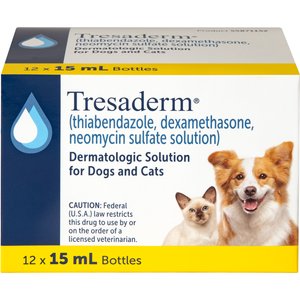 Tresaderm (thiabendazole, dexamethasone, neomycin sulfate solution) Topical Solution for Dogs & Cats, 15-mL