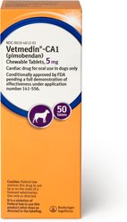 Vetmedin-CA1 (pimobendan) Chewable Tablets for Dogs, 5-mg, 50 tablets