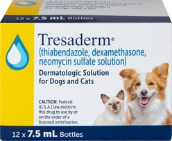 Tresaderm (thiabendazole, dexamethasone, neomycin sulfate solution) Topical Solution for Dogs & Cats, 7.5-mL