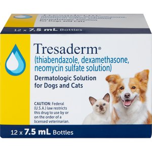Tresaderm (thiabendazole, dexamethasone, neomycin sulfate solution) Topical Solution for Dogs & Cats, 7.5-mL