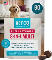 VetIQ Advanced 8-in-1 Multifunctional Vitamin & Mineral Hickory Flavored Chew Supplement for Dogs, 90 count