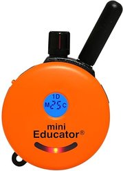 Mini Educator 1/2 Mile Waterproof Remote Training Dog Collar with Premium Finger Clicker Trainer, Small/Medium: 5 to 22.5-in neck, 3/4-in wide, Orange