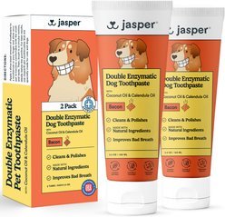 Jasper Double Enzymatic Bacon Flavor Breath Freshening Dog Toothpaste, 3.5-oz tube, 2 count