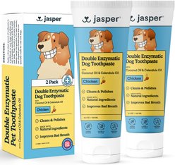 Jasper Double Enzymatic Chicken Flavor Breath Freshening Dog Toothpaste, 3.5-oz tube, 2 count