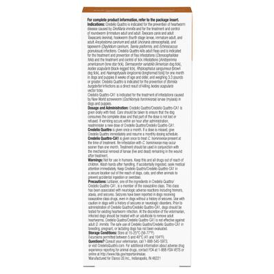 Show full view: Credelio Quattro/Credelio Quattro-CA1 Chewable Tablets for Dogs, 12.1-25 lbs, 6 Chewables (6-mos. supply) slide 2 of 9