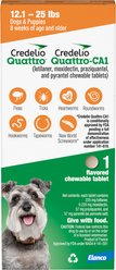 Credelio Quattro/Credelio Quattro-CA1 Chewable Tablets for Dogs, 12.1-25 lbs, 1 Chewable (1-mo. supply)