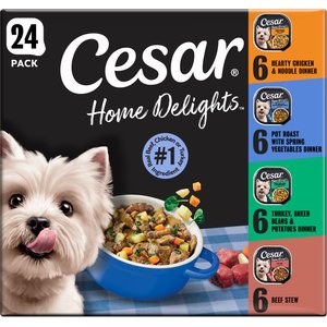 Cesar Home Delights Variety Pack Small Breed Adult Wet Dog Food, 3.5-oz tray, case of 24