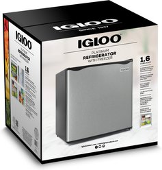 IGLOO Classic Compact Single Door Refrigerator Freezer, Platinum, 1.6-cu. ft. slide 2 of 5