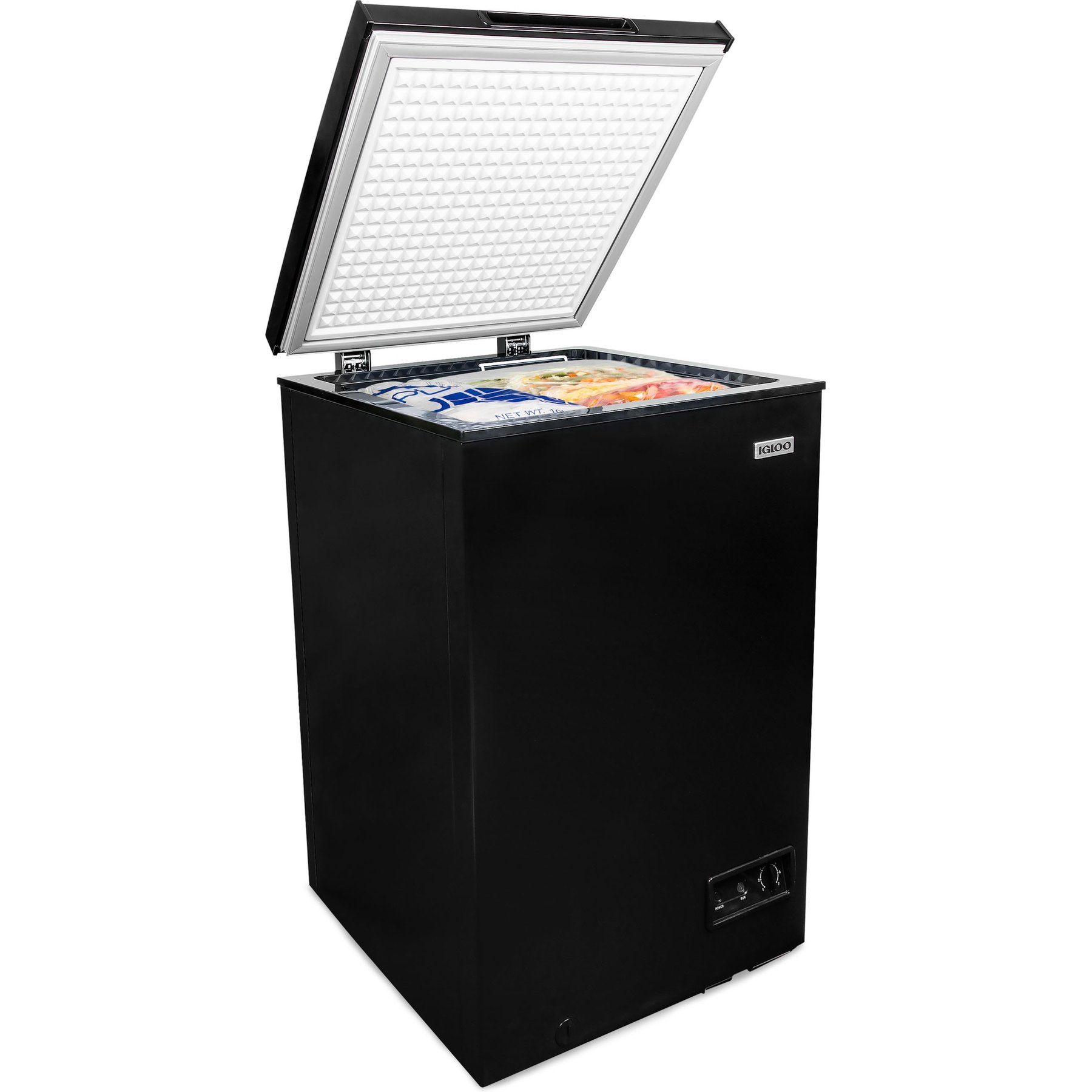 IGLOO Chest Freezer, Black, 3.5-cu. ft.