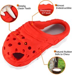 Petopia Vintage Hole Shoes Interactive Dog Toy, Red-Gray, Small slide 2 of 9