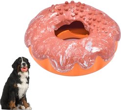 Petopia Donut Chewable Dog Toy, Muddy Brown, Large