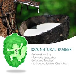 Petopia Pinecone & Squirrel Food Dispensing Interactive Dog Toy, Green & White, Small slide 2 of 9