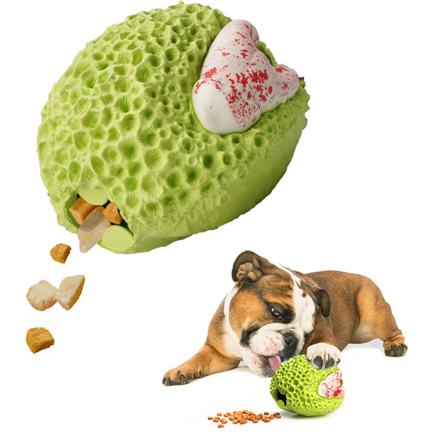 Petopia Vanished Corals Interactive Dog Toy, Light Green Gray, Large