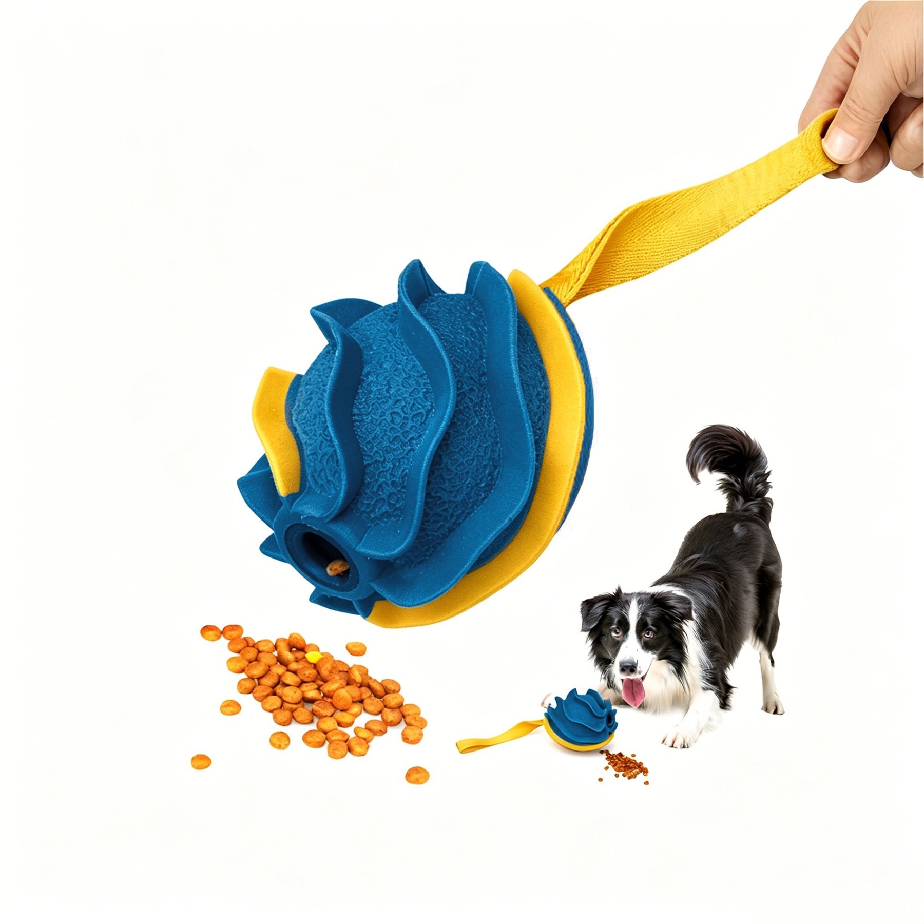 Petopia Spring Has Come Interactive Dog Toy, Blue, Yellow, Large