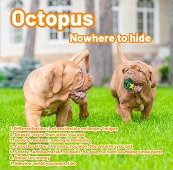 Petopia Never Again Octopus Interactive Dog Toy, Rose-Pink, Small slide 2 of 9