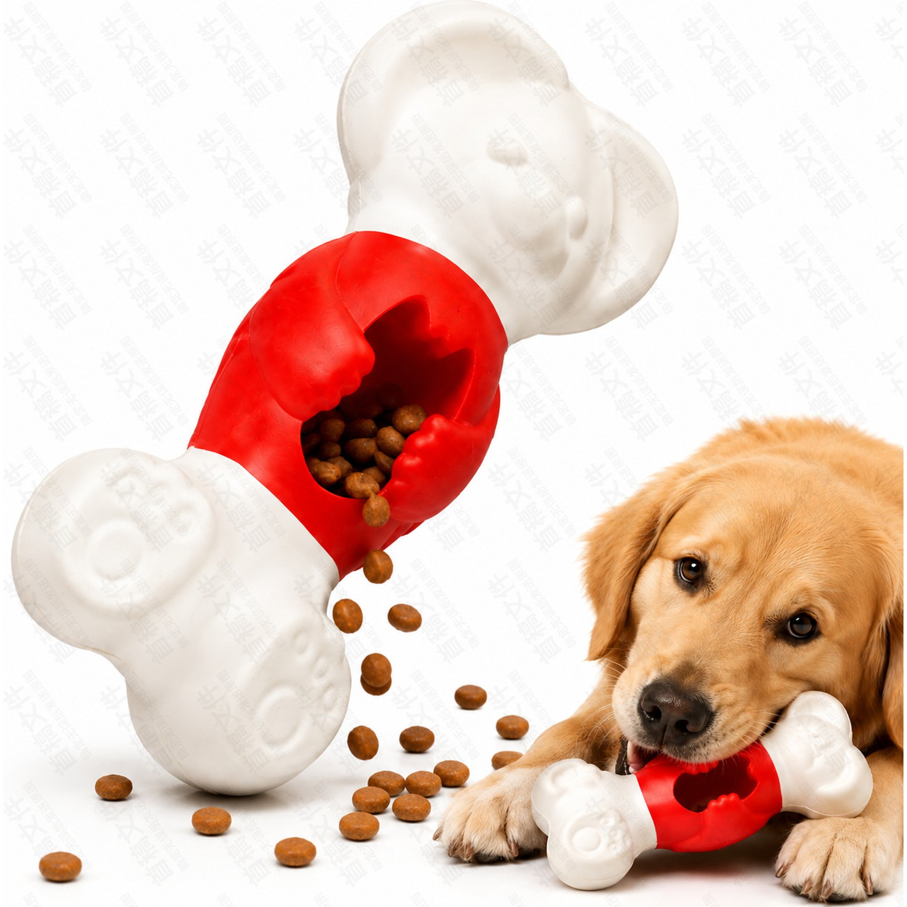 Petopia Cute Backpack Bear Interactive Dog Toy, Red & White, Small