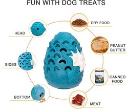 Petopia Dragon Egg Chewable Dog Toy, Blue & White, Large slide 2 of 9
