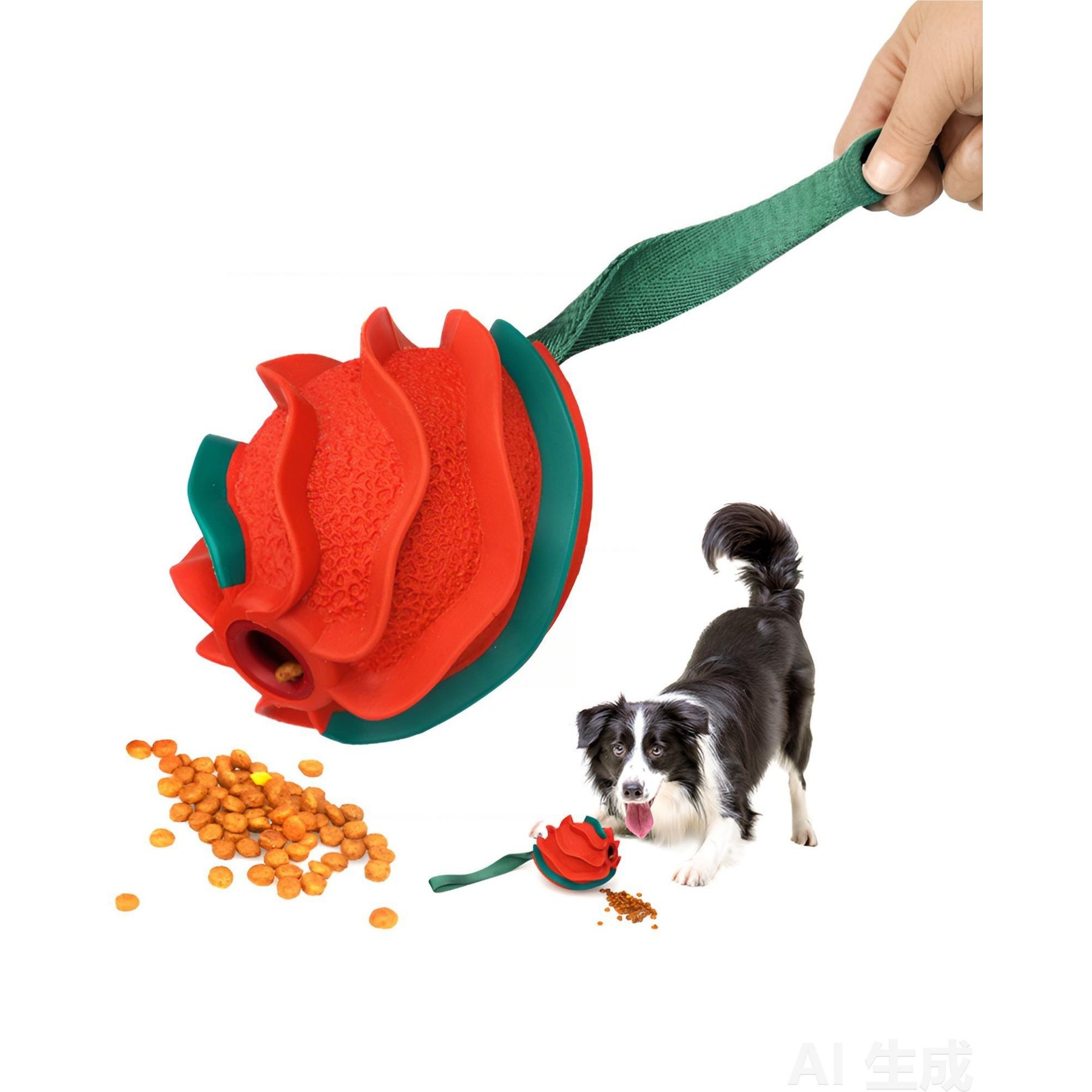Petopia Spring Has Come Interactive Dog Toy, Red, Green, Large