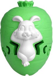 Petopia Radish Rabbit Interactive Dog Toy, Green-White, Small