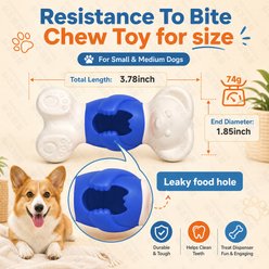 Petopia Cute Backpack Bear Interactive Dog Toy, Blue & White, Small slide 2 of 9