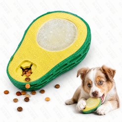 Petopia Avocado Chewing Interactive Dog Toy, Green & Yellow, Small