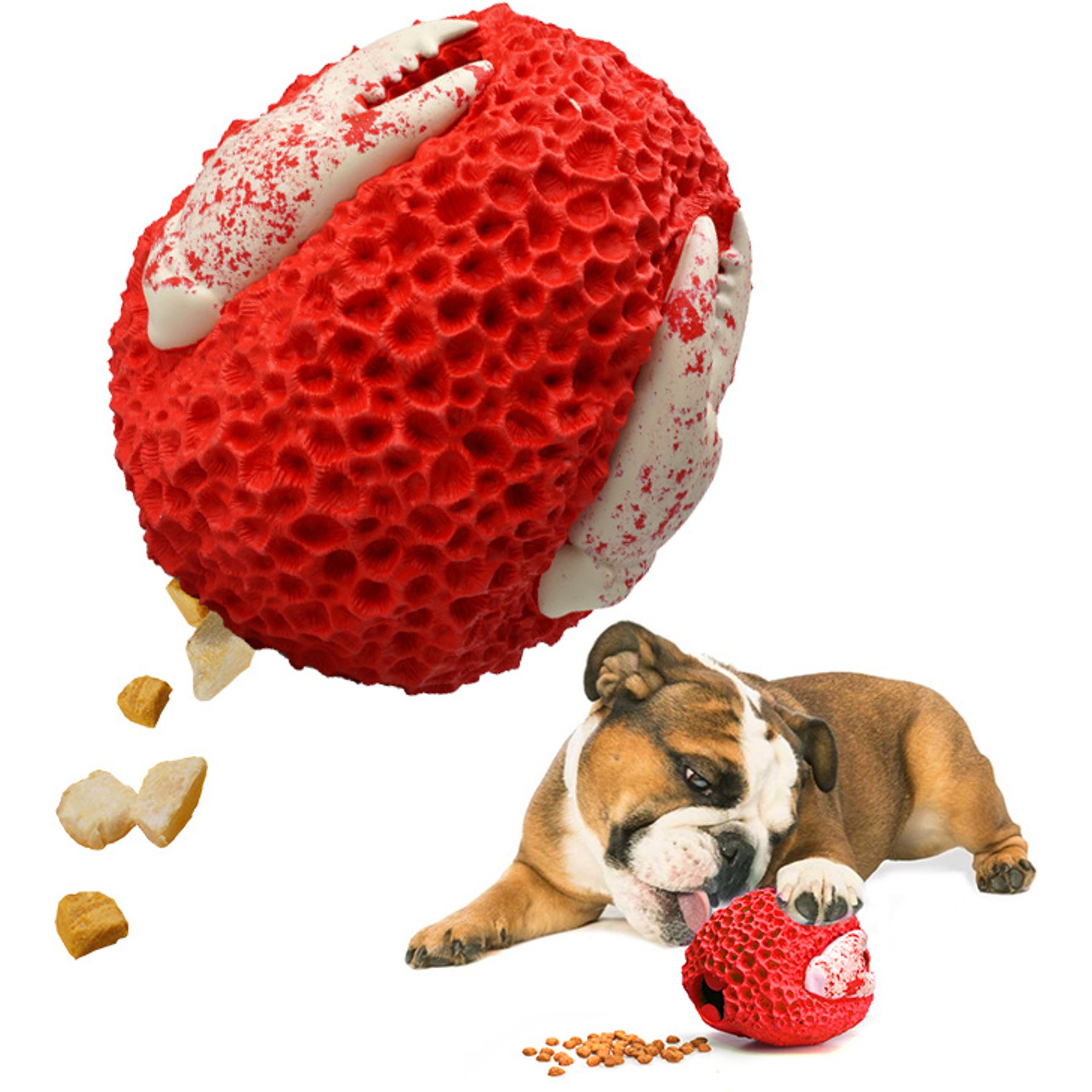 Petopia Vanished Corals Interactive Dog Toy, Red Gray, Large