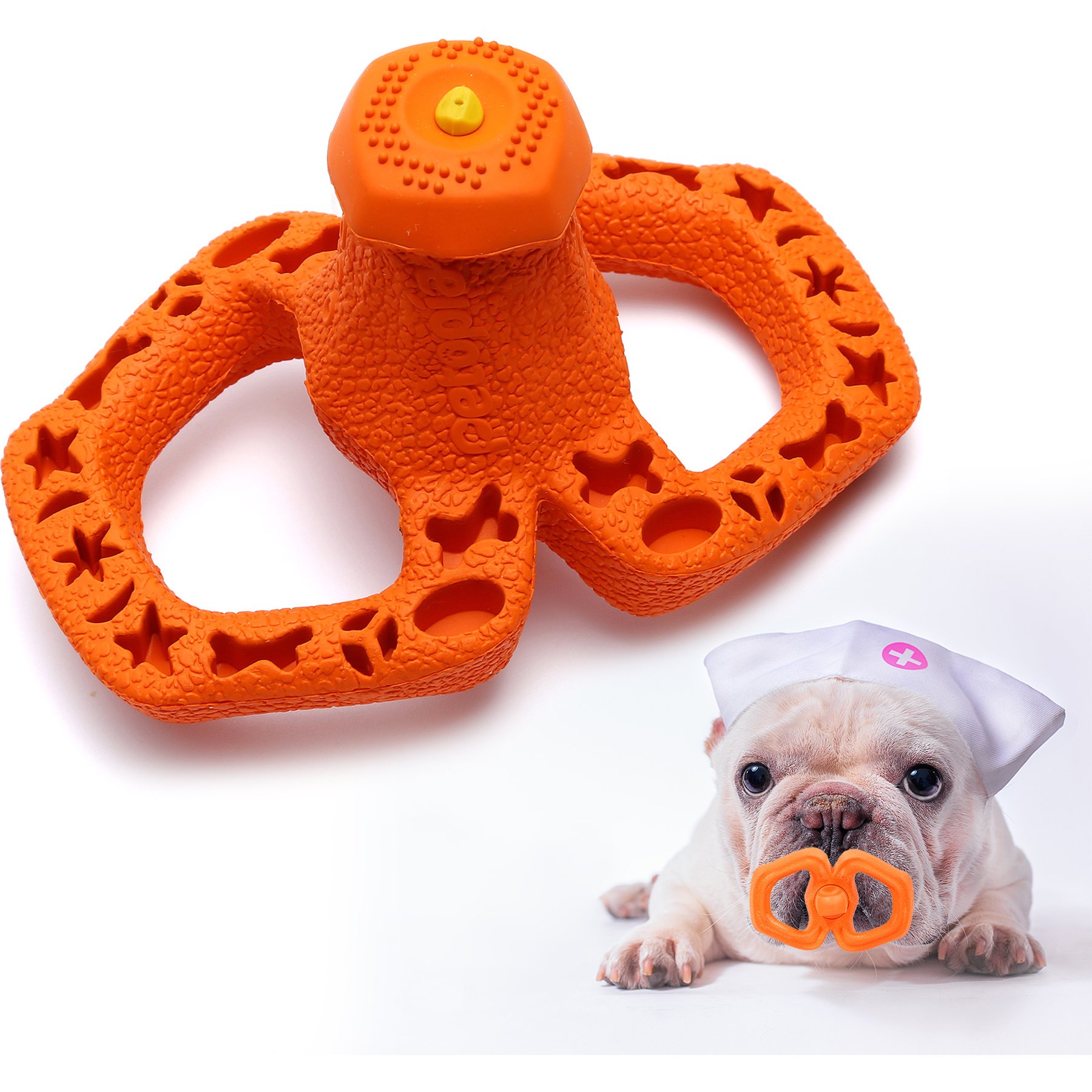 Petopia Sippy Cup Chew Dog Toy, Orange, Small