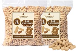 Trailmark Naturals In Shell Raw Peanuts Seed Wild Bird Food, 15-lb bag, 2 count
