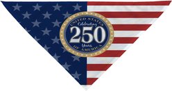 PGS Celebrating 250 Years Flag & Seal Personalized Dog Bandana, Red/White/Blue, Medium