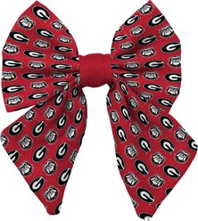 ShopInstaPets Accessory Dog Bow Tie, Georgia Bulldog
