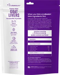 Smallbatch Pets Goat Livers Single Ingredient Freeze-Dried Dog & Cat Treats, 3-oz bag slide 2 of 5
