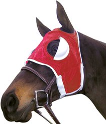 Intrepid International Equine Half Cup Horse Blinker Hood, Red