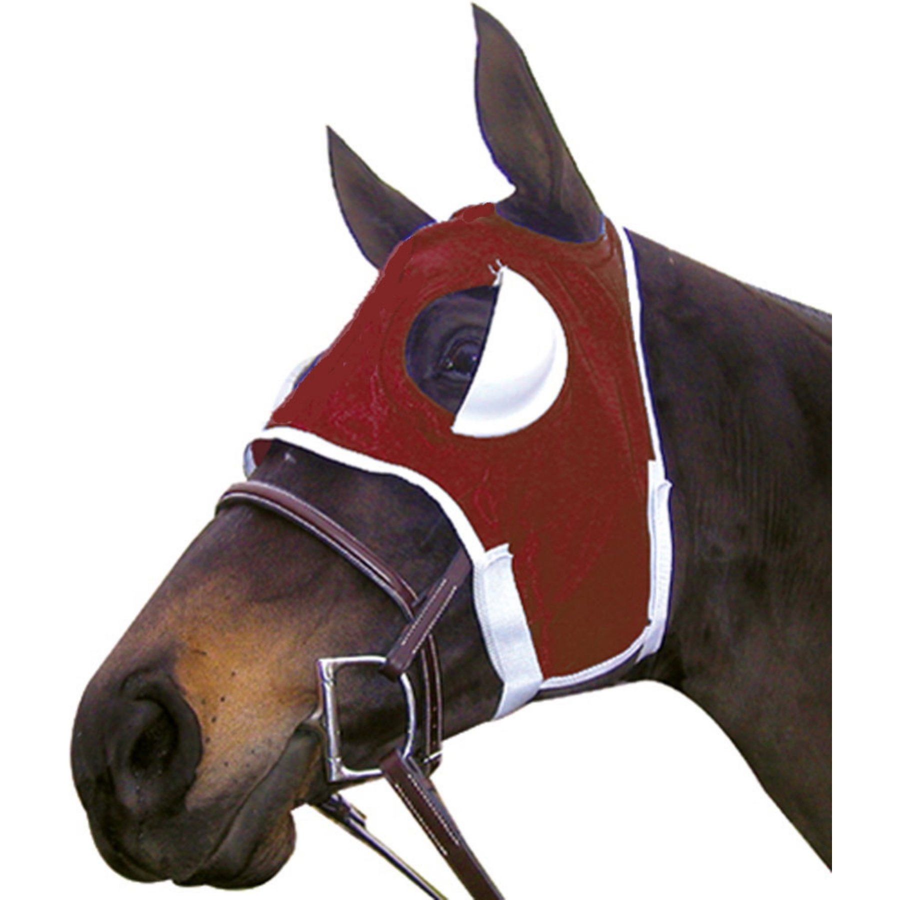Intrepid International Equine Half Cup Horse Blinker Hood, Burgundy