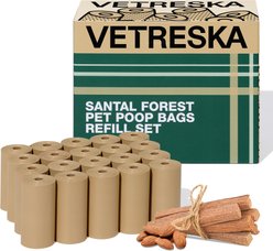 VETRESKA Santal Forest Dog Poop Bags Refill Set, 300 count