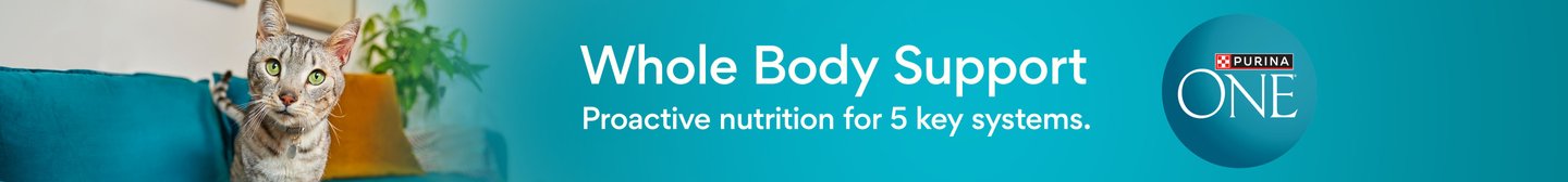 Purina ONE Whole Body Support Proactive nutrition for 5 key systems.