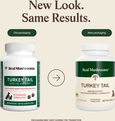 Real Mushrooms Turkey Tail Capsule Immune Supplement for Dogs & Cats, 90 count slide 2 of 8