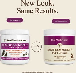 Real Mushrooms Mushroom Mobility Bacon Flavored Joint Support Chew Supplement for Dogs & Cats, 60 count slide 2 of 9