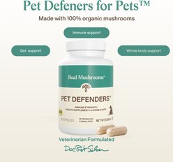Real Mushrooms Pet Defenders Capsule Immune Supplement for Dogs & Cats, 90 count slide 2 of 8