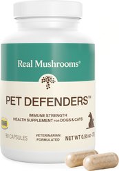 Real Mushrooms Pet Defenders Capsule Immune Supplement for Dogs & Cats, 90 count