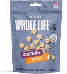 Whole Life Gut & Hairball Support Grain-Free Chicken Crunchy Cat Freeze-Dried Treats, 2-oz bag