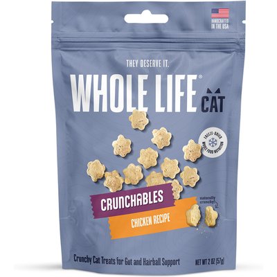 Whole Life Whole Life Gut & Hairball Support Grain-Free Chicken Crunchy Cat Freeze-Dried Treats, 2-oz bag