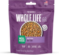 Whole Life Beef Stew Whole Meal Mixer Grain-Free Freeze-Dried Dog Food, 16-oz bag