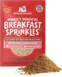 Stella & Chewy's Marie's Magical Breakfast Sprinkles Raw Grain-Free Bacon, Egg & Cheese Recipe Freeze-Dried Dog Food Topper, 0.75-oz bag