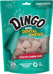 Dingo Mini Dental Chews Tartar Control Chicken Flavored Dog Treat, Small, 24 count