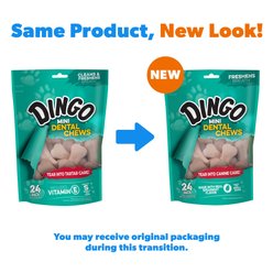 Dingo Mini Dental Chews Tartar Control Chicken Flavored Dog Treat, Small, 24 count slide 2 of 7