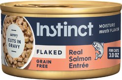 Instinct Flaked Real Salmon Entree in Gravy Wet Cat Food, 3-oz can, case of 24