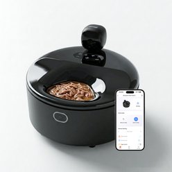 FURDEAR Smart Cooling & Warming Wet Dog & Cat Food Feeder, Black